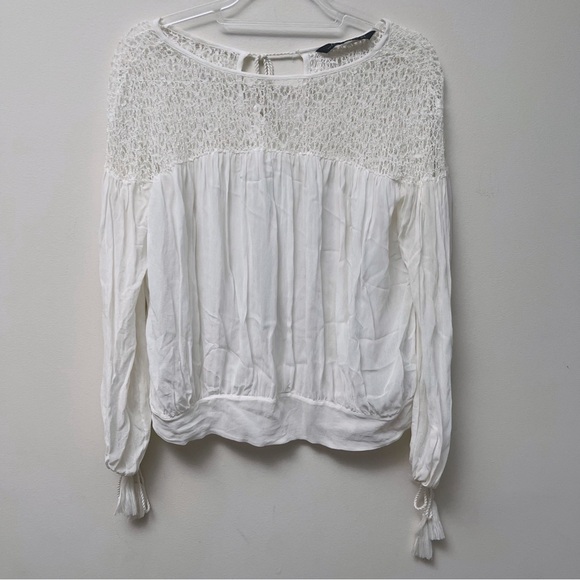 Zara Woman White Lace Blouse - Picture 1 of 14